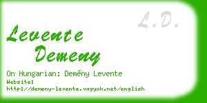 levente demeny business card