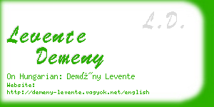 levente demeny business card